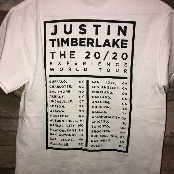 Justin Timberlake concert tee size small white short sleeve good condition - Picture 3 of 6
